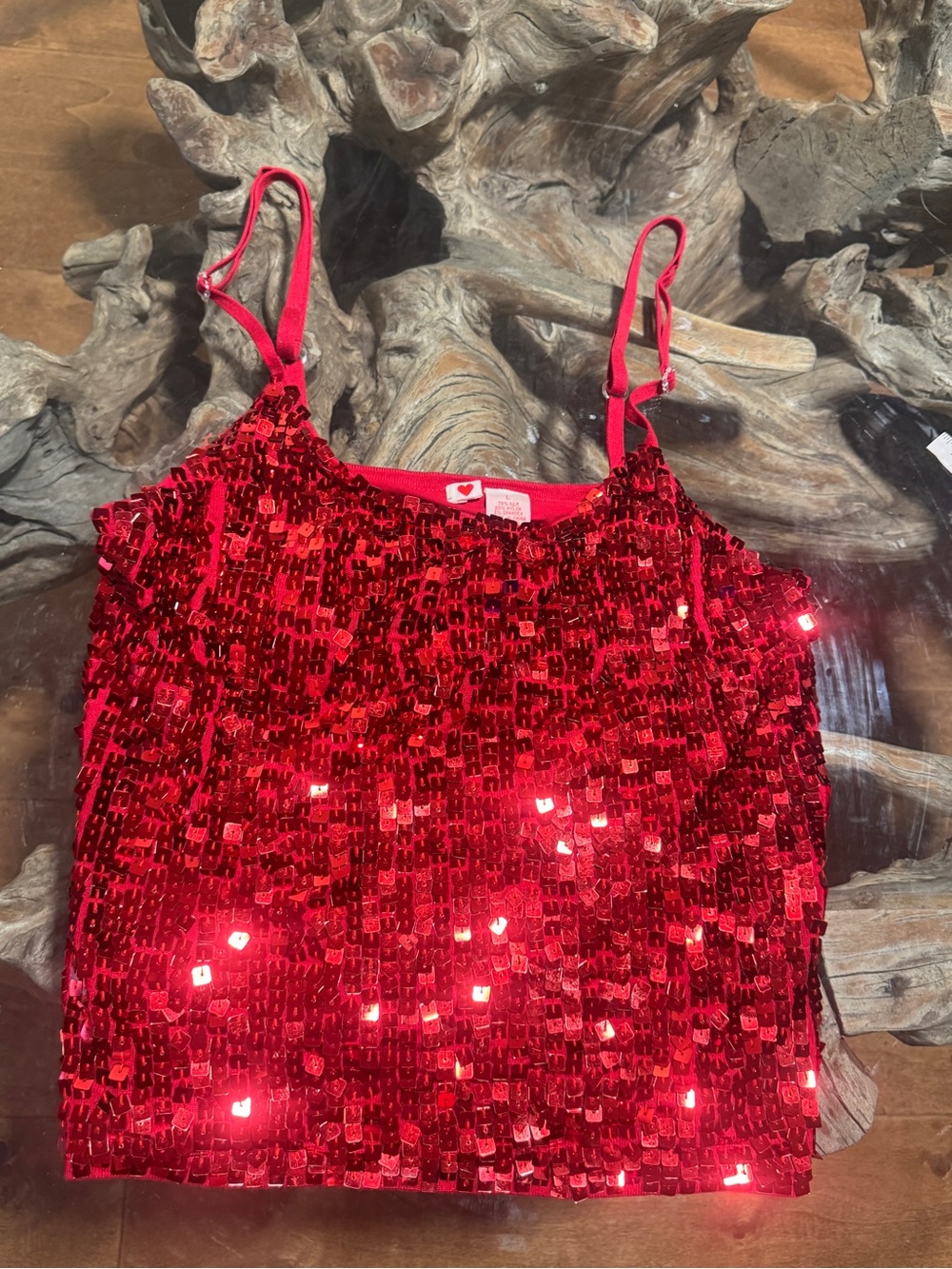 Vintage Sequin Cami Silk Top